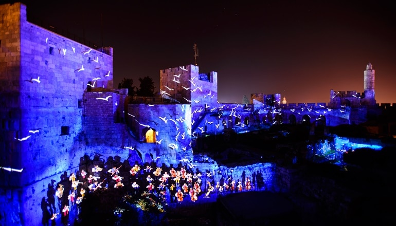 photo of King David Light Show at the Tower of David
