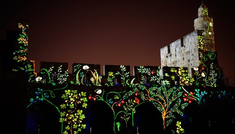 photo of King David Light Show at the Tower of David