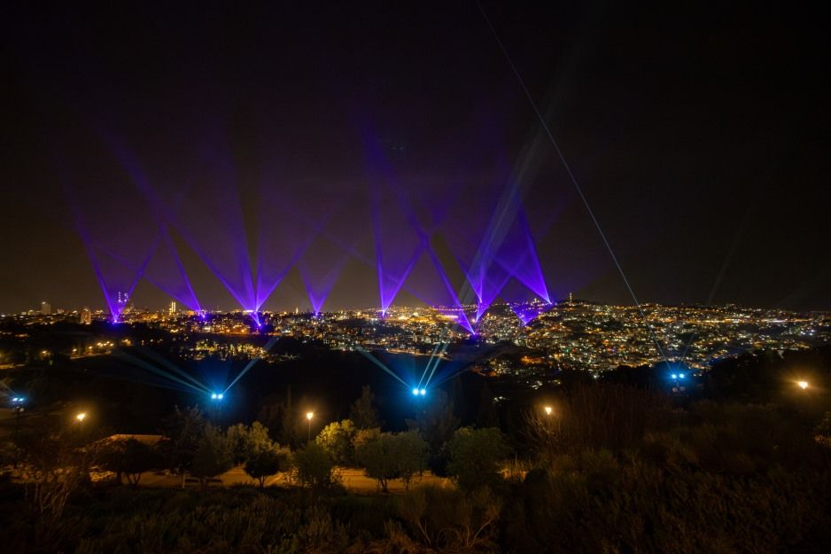 צילום של High LIGHT JLM המופע בשמי ירושלים