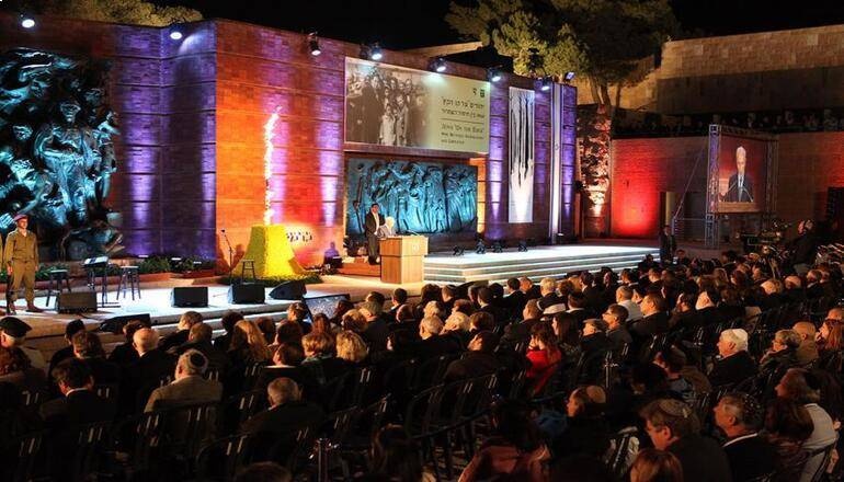 צילום של אירועי יום הזיכרון לשואה ולגבורה 2025 בירושלים