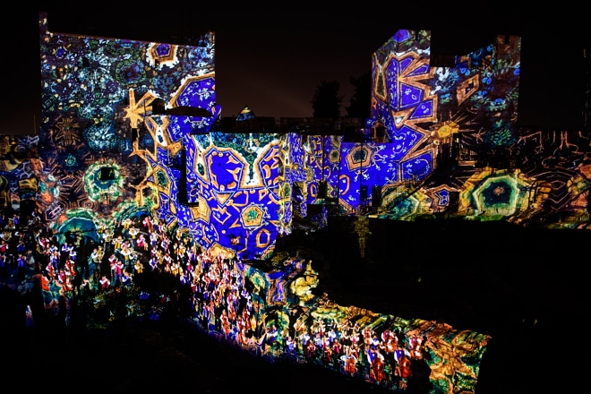 המלך דוד - מופע אור קולי לילי מגדל דוד מוזיאון ירושלים